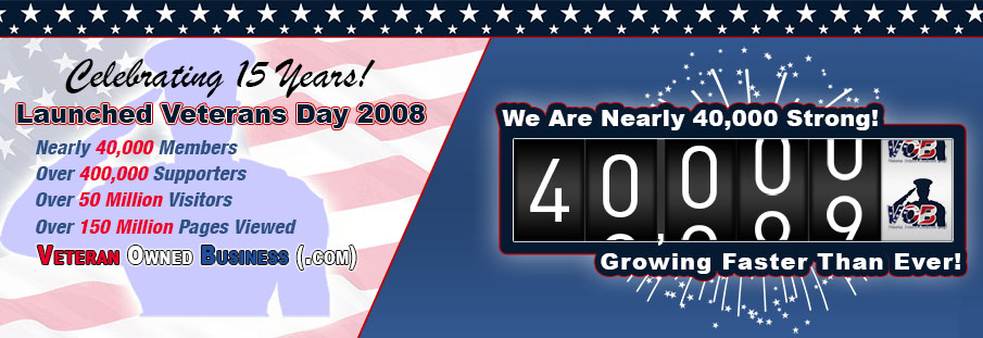 Veteran Owned Business Is Celebrating Our 15th Year Anniversary | Veterans Day 2008 - 2023